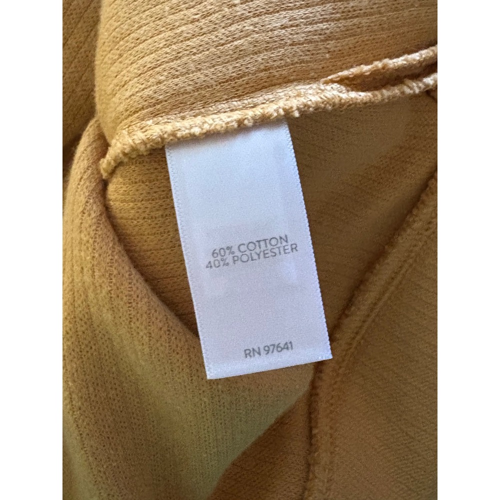 J. Jill Honey Yellow Textured Henley Hoodie Top NWT Size S 42MS-2409 - Picture 4 of 4